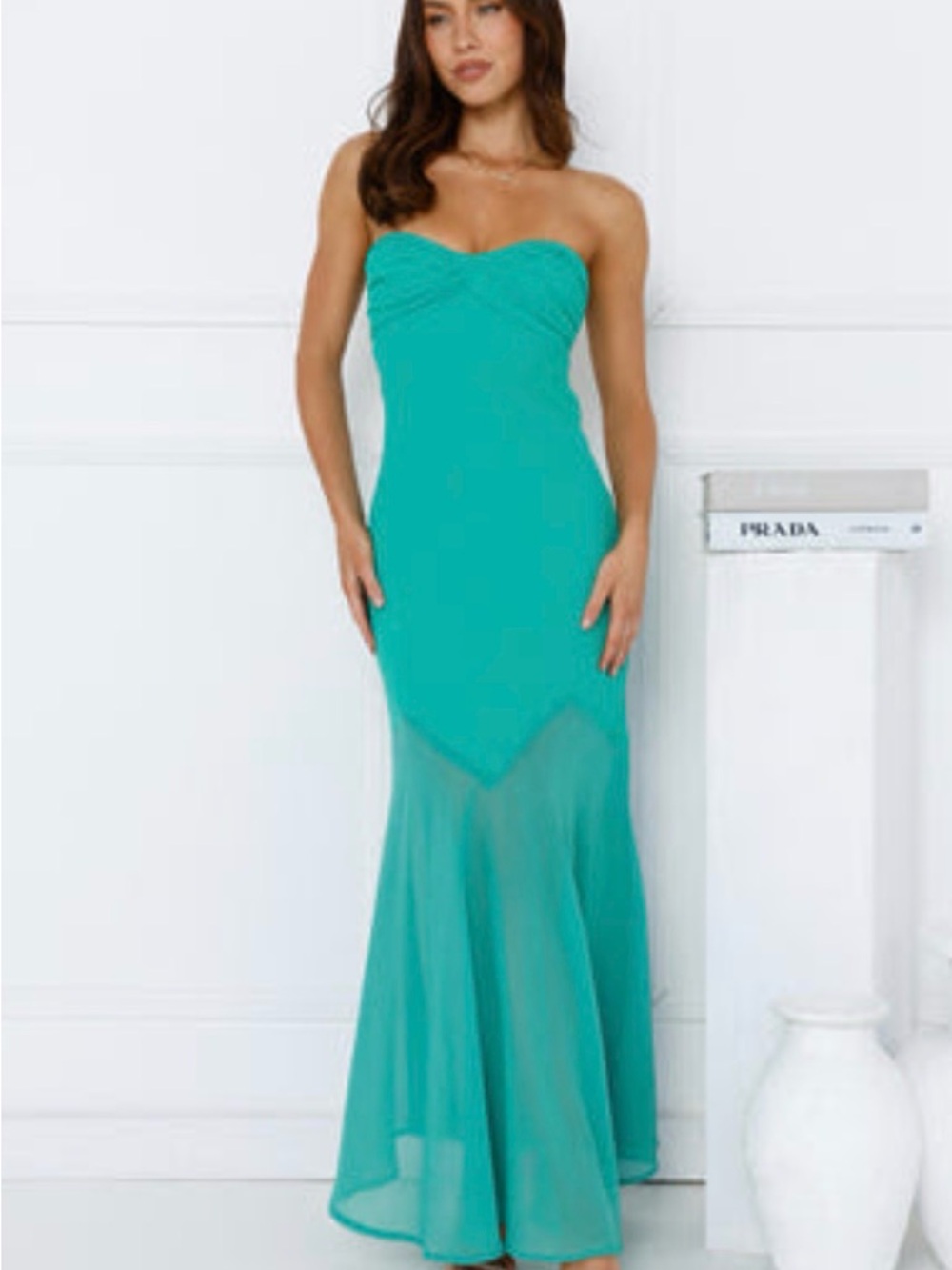 Green formal dress